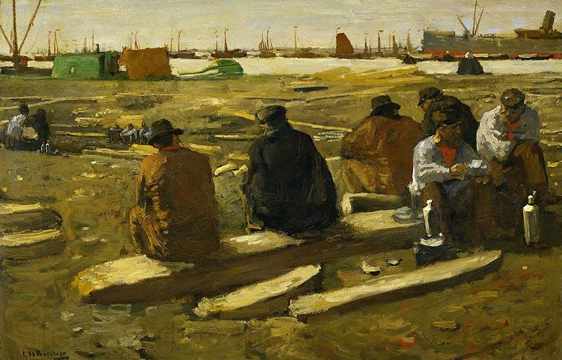 George Hendrik Breitner Lunch Break at the Building Site in the Van Diemenstraat in Amsterdam Spain oil painting art
